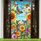 Welcome Door Cover Spring Butterfly Design Door Banner 71x35 Inch Polyester Summer Sunflower Hummingbird Decoration for Front Door Outdoor Decor